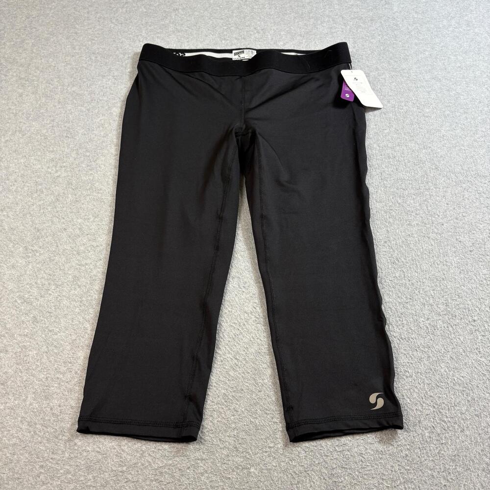 SoffeDri Capri Pants Womens XL Black Low Rise Stretch Softball Athletic Gym Yoga